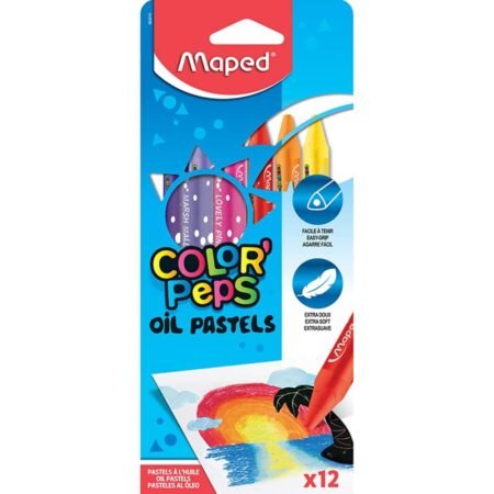 Pochette de 12 crayons de couleurs cire MAPED Color'Peps
